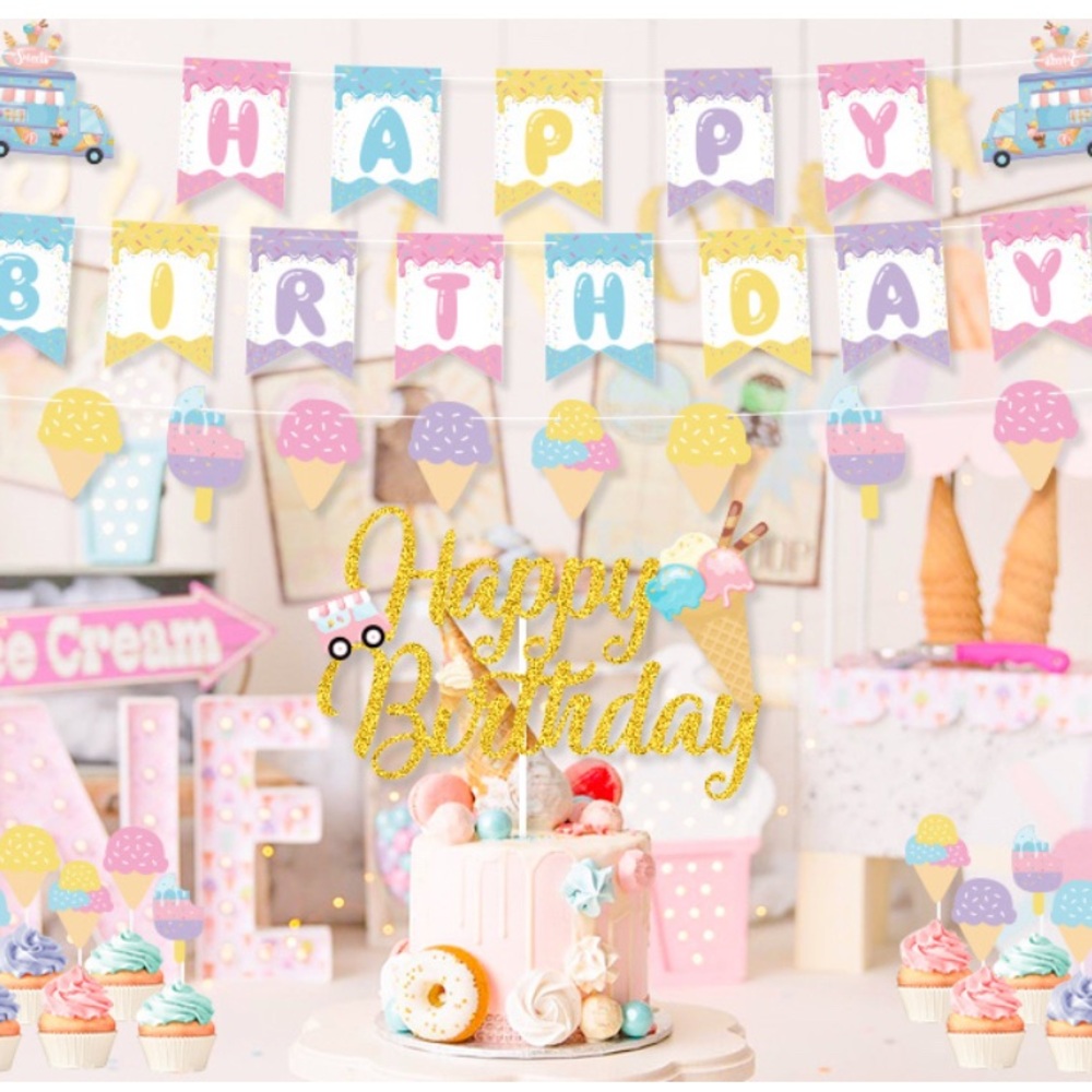 Ice Cream Birthday Party Decoration